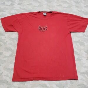 Vintage Orange County Choppers Shirt Mens XL Red Cygnus Short‎ Sleeve
